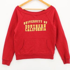 Vintage DW Authentic Sweatshirt Womens Red University Southern California Medium